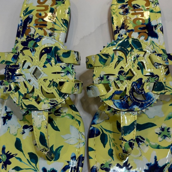 Circus by Sam Edelman Yellow and Blue Floral Sandals Size 8 - Picture 5 of 11